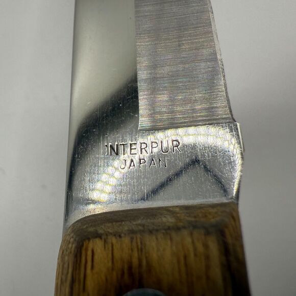 Interpur Wooden Handled Knife vintage Sashimi slicing 1970s - Picture 11 of 11